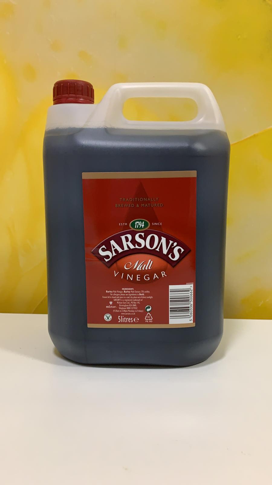 Sarsons Brown Vinegar 5 Litre The Fruit Basket Shop